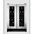 Refrigerador de vinho com ventilador e moldura de porta de aço inoxidável
